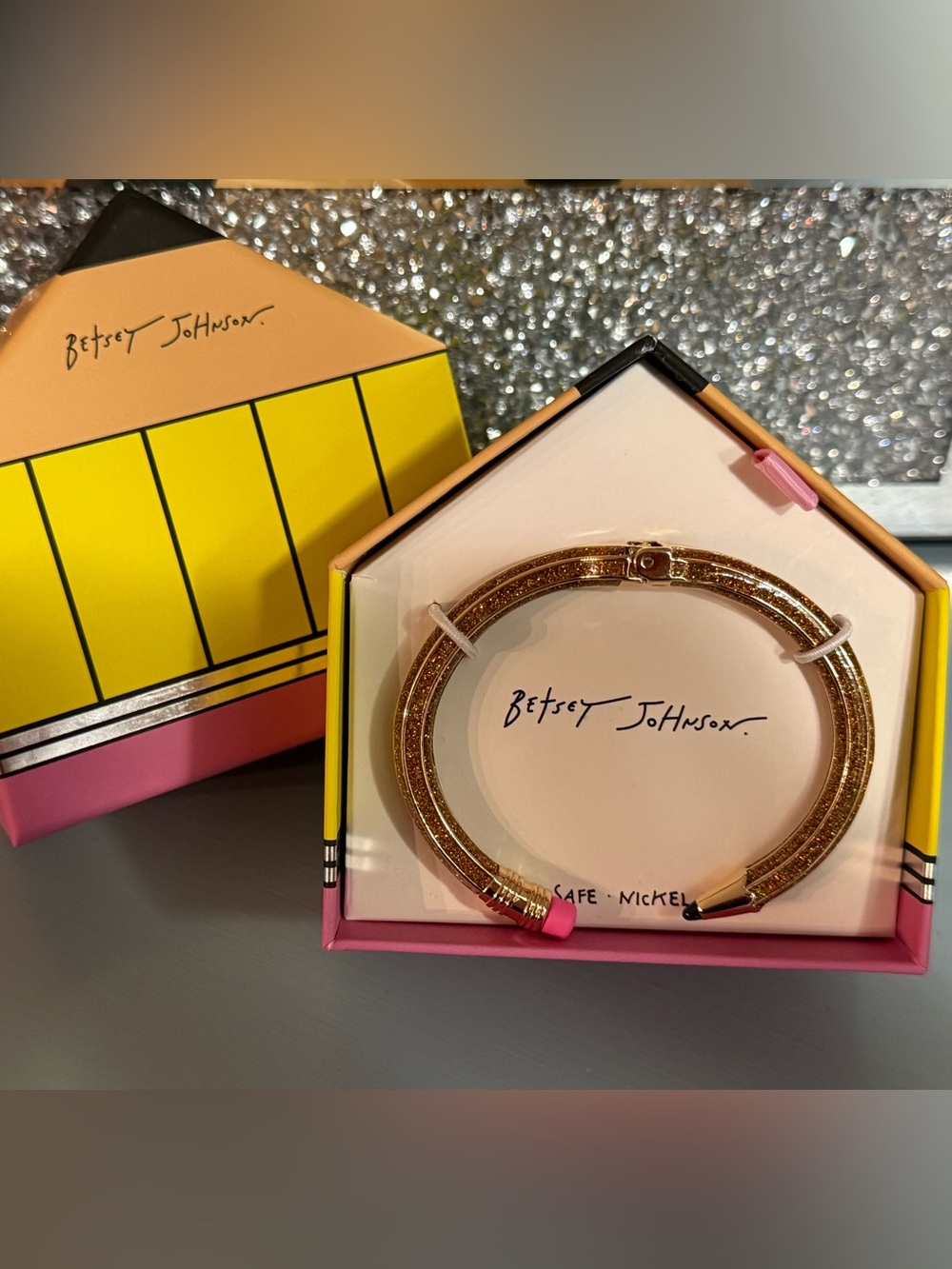 ✏️NIB BETSEY JOHNSON SPARKLE PENCIL BRACELET✏️